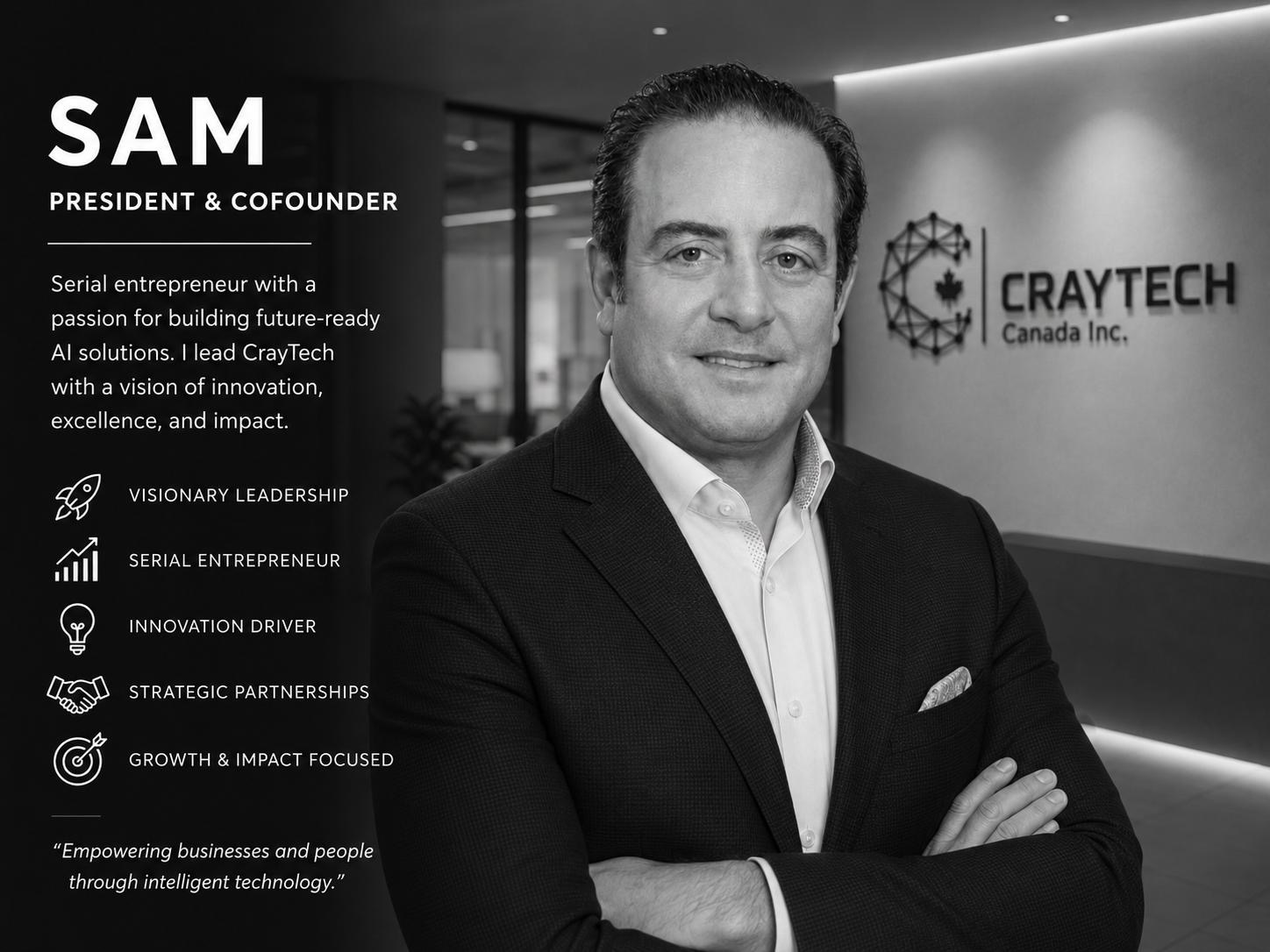 Sam — President & Co-Founder